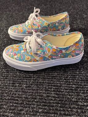 Vans Low Top Psychedelic Whimsical Mushroom Floral Enchanted Shoes Size 5.5 W/4M
